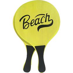 Foto van Houten beachball set neon geel - beachballsets