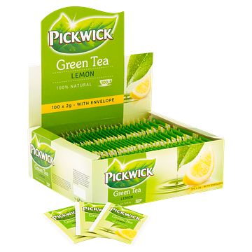 Foto van Pickwick green tea lemon 100 x 2g bij jumbo