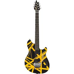 Foto van Evh wolfgang special black & yellow satin elektrische gitaar met gigbag