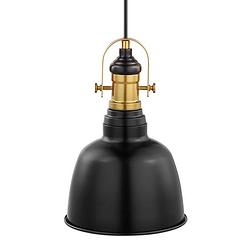 Foto van Eglo - hanglamp gilwell - zwart, bronskleurig