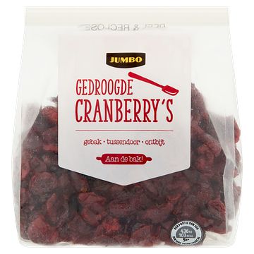 Foto van Jumbo gedroogde cranberry'ss 200g