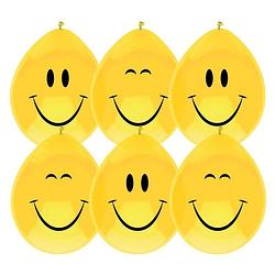 Foto van Haza original ballonnen smile geel 6 stuks 30 cm