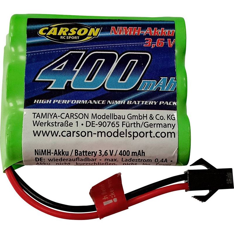 Foto van Carson modellsport nimh accupack 3.6 v 400 mah jst