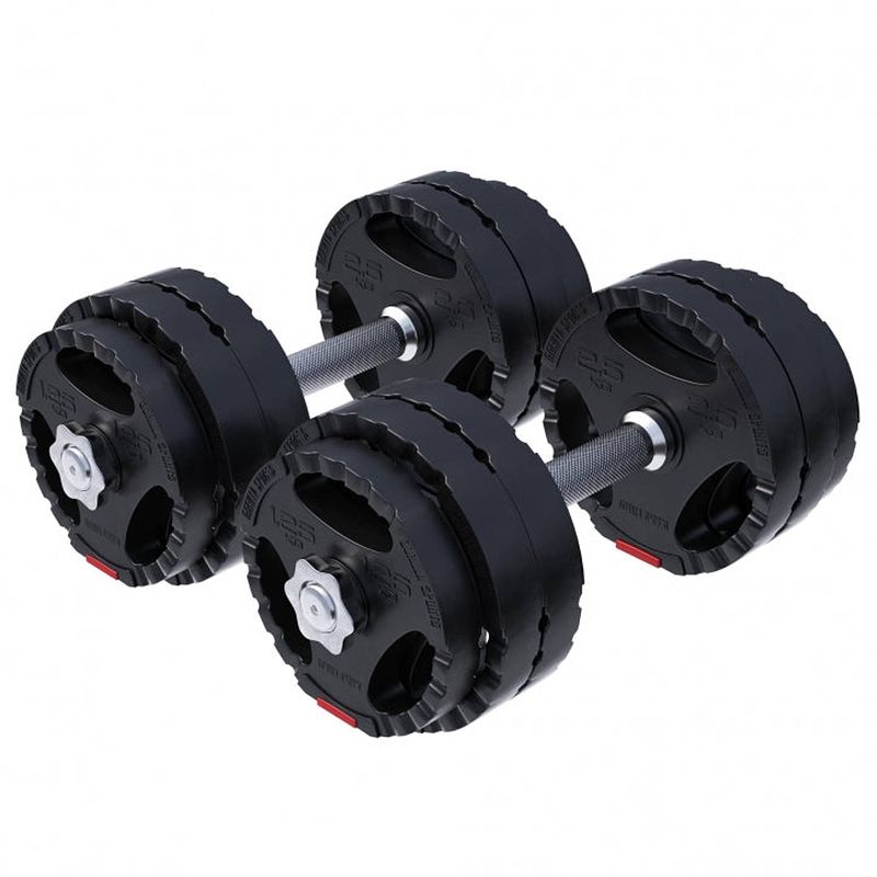 Foto van Gorilla sports dumbellset - halterset - gripper kunststof - 30 kg