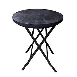 Foto van Benoa vallejo foldable side table black 60 cm