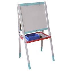 Foto van Sunny fresh art easel schoolbord / tekenbord voor kinderen tweezijdig schrijfbord van kunststof incl. accessoires