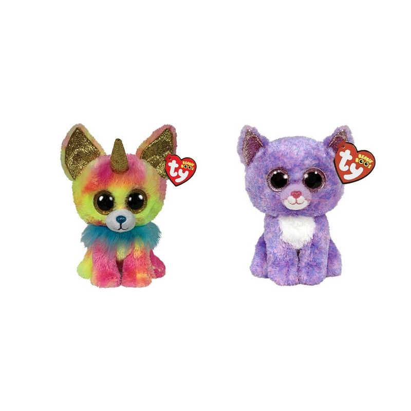 Foto van Ty - knuffel - beanie boo's - yips chihuahua & cassidy cat