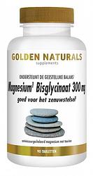 Foto van Golden naturals magnesium bisglycinaat tabletten