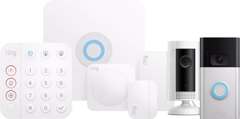 Foto van Ring alarm beveiligingsset 5-delig + indoor cam wit + rvd (2nd gen)