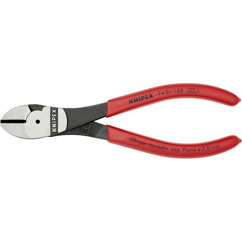 Foto van Knipex 74 01 160 werkplaats kracht-zijsnijtang met facet 160 mm