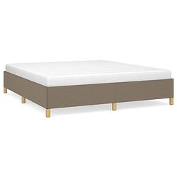 Foto van Vidaxl bedframe stof taupe 180x200 cm