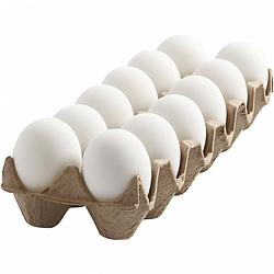 Foto van Set van 24x stuks eieren wit plastic 6 cm - feestdecoratievoorwerp