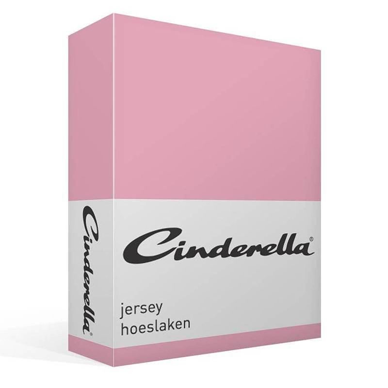 Foto van Cinderella jersey hoeslaken - 100% gebreide jersey katoen - 1-persoons (80/90x210/220 cm of 100x200 cm) - candy