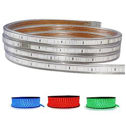 Foto van Led strip rgb - 50 meter - dimbaar - ip65 waterdicht 5050 smd 230v