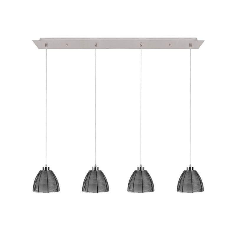 Foto van Light & design - hanglamp - industrieel - aluminium en glas - zwart - voor binnen - woonkamer - eetkamer - slaapkamer -