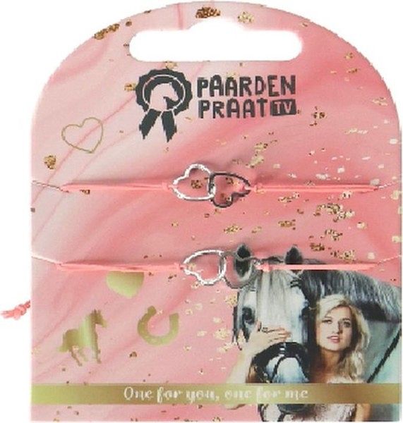 Foto van Paardenpraattv best friends forever armband roze zilver