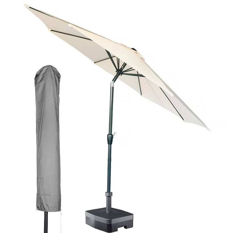 Foto van Kopu® ronde stokparasol 300 cm calma met hoes - naturel