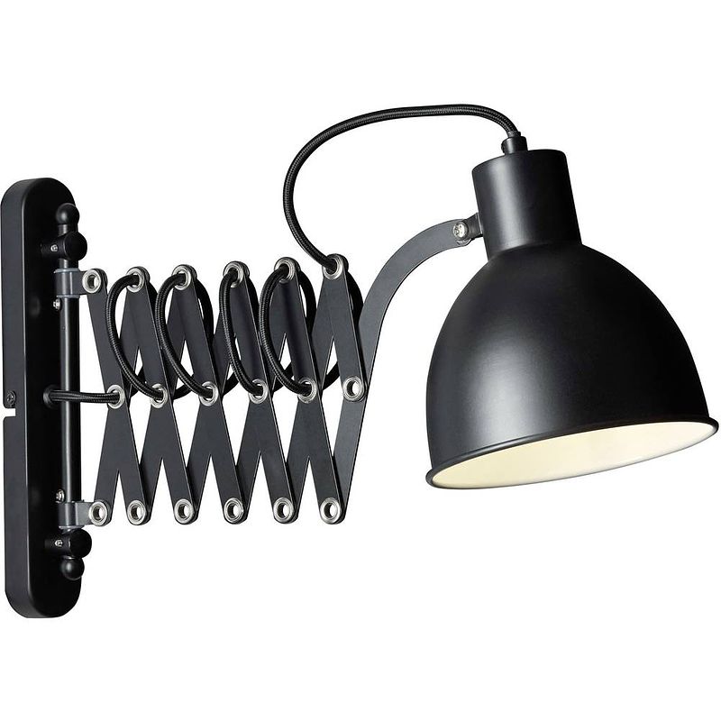 Foto van Brilliant sandra 90289/76 wandlamp e14 40 w led zwart (mat)