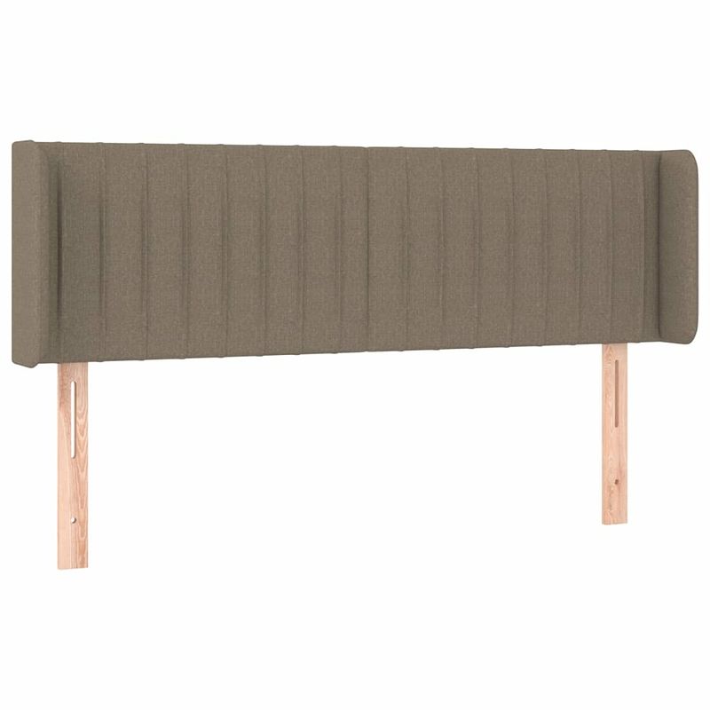 Foto van Vidaxl hoofdbord met randen 147x16x78/88 cm stof taupe