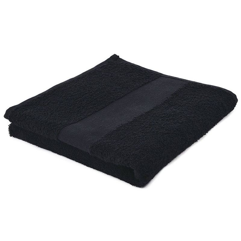 Foto van Arowell badhanddoek badlaken 100 x 50 cm - 500 gram - zwart - 5 stuks