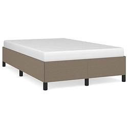 Foto van The living store bedframe - taupe - 203 x 123 x 35 cm - ademend en duurzaam - multiplex lattenbodem - voor matras 120 x