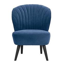 Foto van Fauteuil ventura - stof - donkerblauw - leen bakker