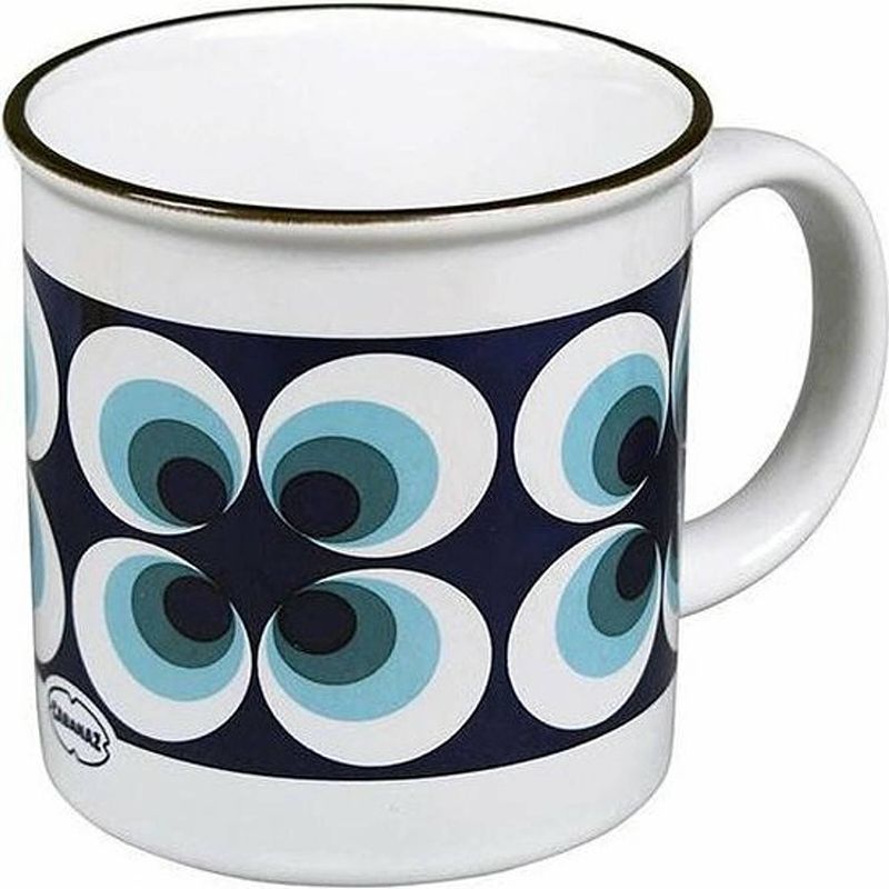 Foto van Cabanaz - mok, ramona, retro, keramiek, tea/coffee mug, 250 ml, blauw