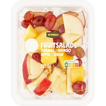 Foto van Jumbo fruitsalade ananas mango appel druif 225 g