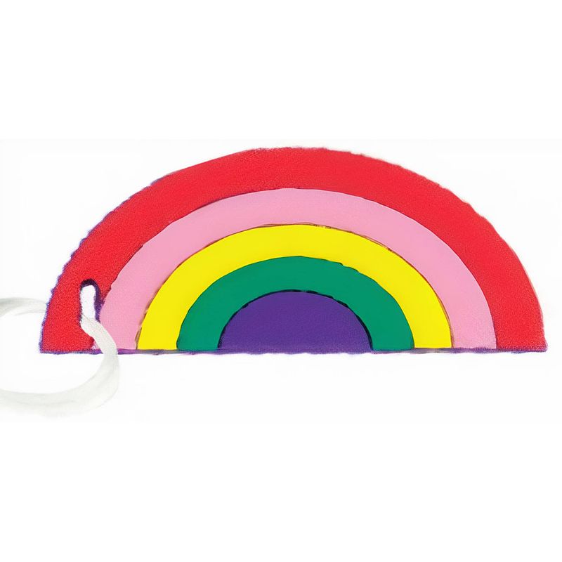 Foto van Fisura bagagelabel regenboog 6 x 11 x 0,5 cm pvc