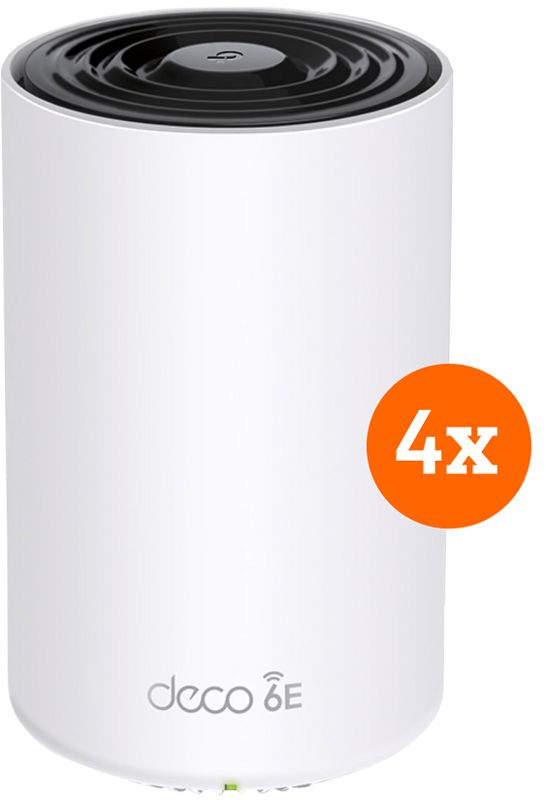 Foto van Tp-link deco xe75 pro mesh wifi 6e (4-pack)