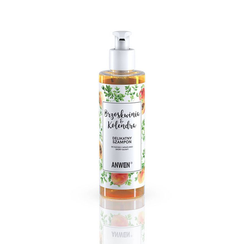 Foto van Shampoo voor droge en gevoelige hoofdhuid peach & coriander 200ml