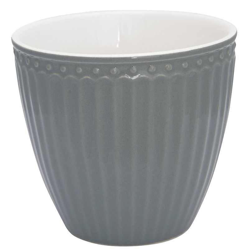 Foto van Greengate espressokopje (mini latte cup) alice steen grijs 125 ml - h 7 cm - ø 7 cm