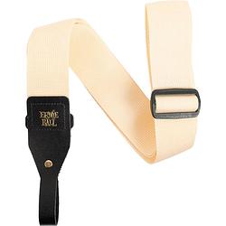 Foto van Ernie ball 5368 polypro acoustic guitar strap cream gitaarband met headstock tie