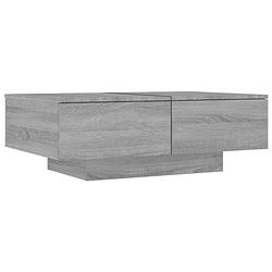 Foto van The living store salontafel - trendy - banktafel - 90x60x31 cm - bewerkt hout