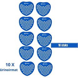Foto van Synx tools urinoirmatje met frisse geur - urinoirmatten - 10 stuks voordeelverpakking - anti spat mat wc - toilet mat -