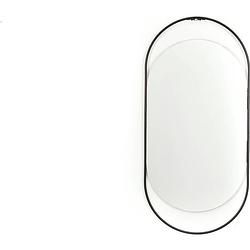 Foto van Parya home - ovalen spiegel - zwart - 29x1x60 cm