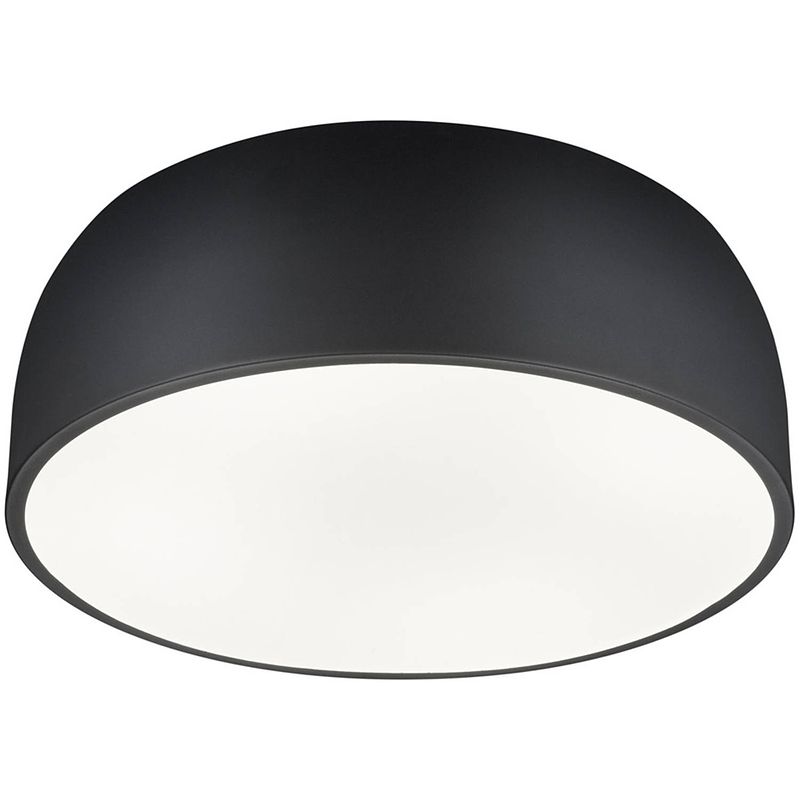 Foto van Led plafondlamp - plafondverlichting - trion barnon - e27 fitting - 4-lichts - rond - mat zwart - aluminium