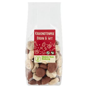 Foto van Gluten free bakery holland kruidnotenmix bruin & wit 150g bij jumbo