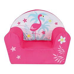 Foto van Flamingo fauteuil flower - 42 x 52 x 33 cm - polyester