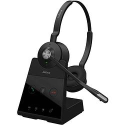 Foto van Jabra engage 65 stereo on ear headset dect telefoon stereo zwart noise cancelling microfoon uitschakelbaar (mute)