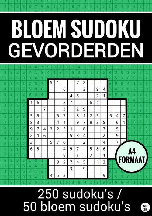 Foto van Bloem sudoku gevorderden - 250 sudoku's / 50 bloem sudoku's - nr. 28 - sudoku puzzelboeken - paperback (9789464800678)