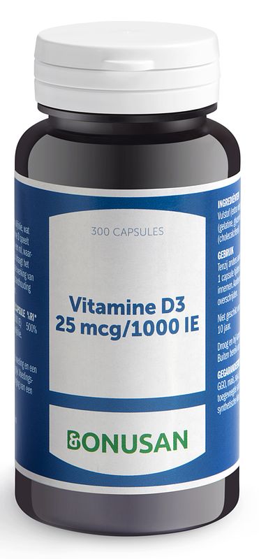 Foto van Bonusan vitamine d3 25mcg/1000 ie capsules 300st