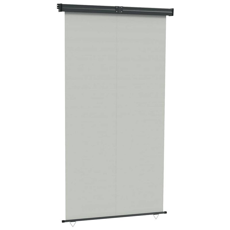 Foto van The living store verticale luifel grijs 160x250cm - automatisch oprollen - uv- en waterbestendig - staal - aluminium