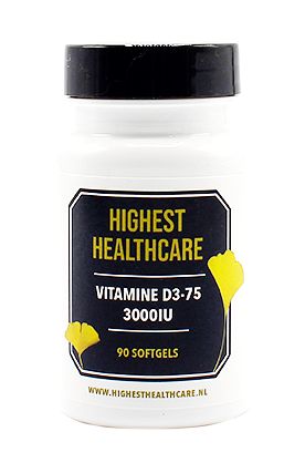 Foto van Highest healthcare vitamine d3-75 3000iu softgels