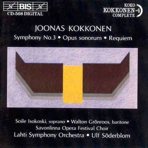 Foto van Kokkonen: symphony no. 3/ opus sonorum/requiem - cd (7318590005088)