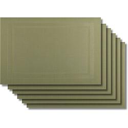 Foto van Jay hill placemats - groen - 45 x 31 cm - 6 stuks