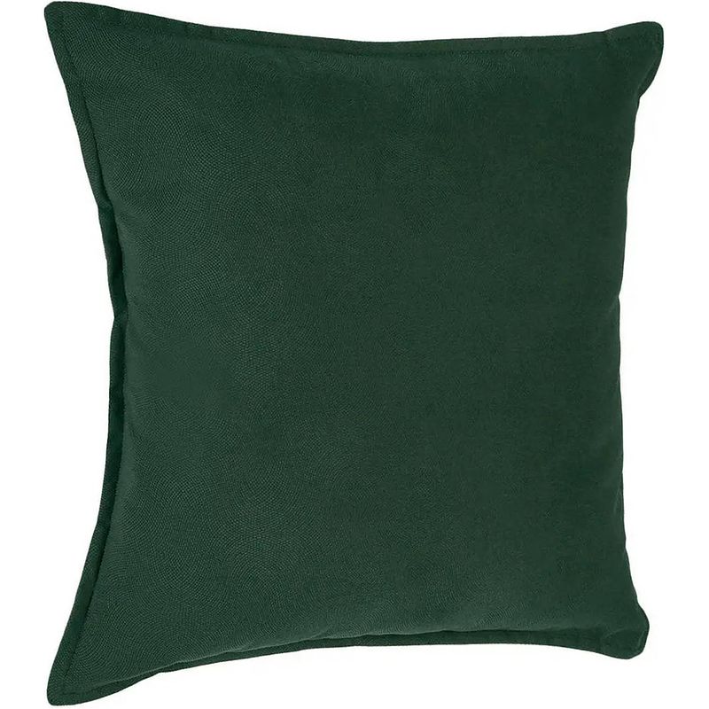 Foto van Bank/sierkussens huiskamer sophia - 45 x 45 cm - donkergroen - polyester - met rits - sierkussens