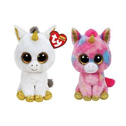 Foto van Ty - knuffel - beanie boo's - pegasus unicorn & fantasia unicorn