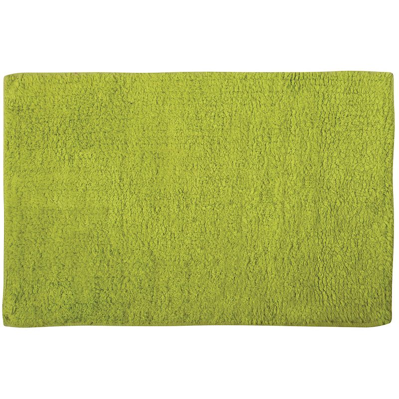 Foto van Msv badkamerkleedje/badmat voor op de vloer - appelgroen - 45 x 70 cm - badmatjes