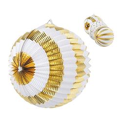 Foto van Lampion wit/goud - diverse varianten - ⌀25 cm